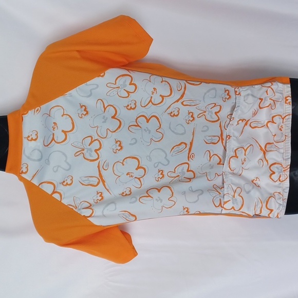 Descente cycling Jersey, orange & white, 3/4 zip front - Picture 5 of 7